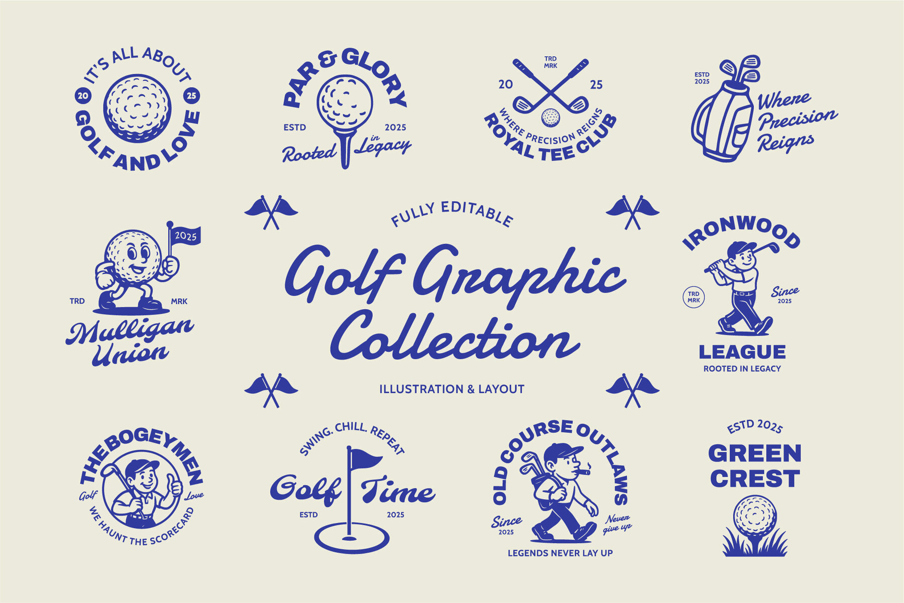 Golf Graphic Design Collection 1