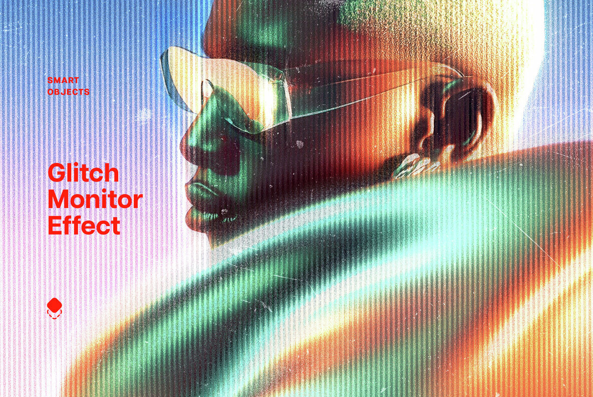 Glitch Monitor Photo Effect 1