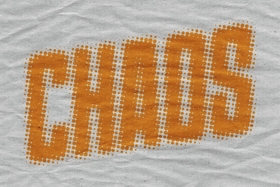 Halftone Paper Text Effect 6