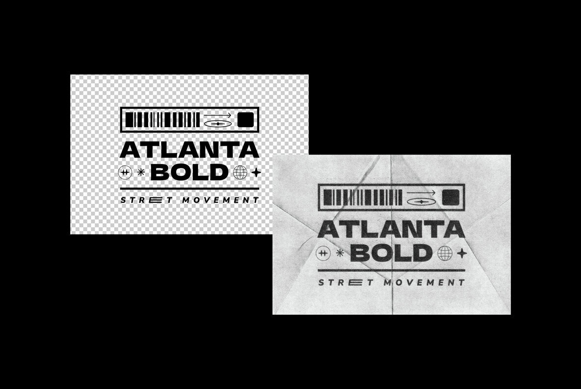 Worn Print Text and Logo Effect 2