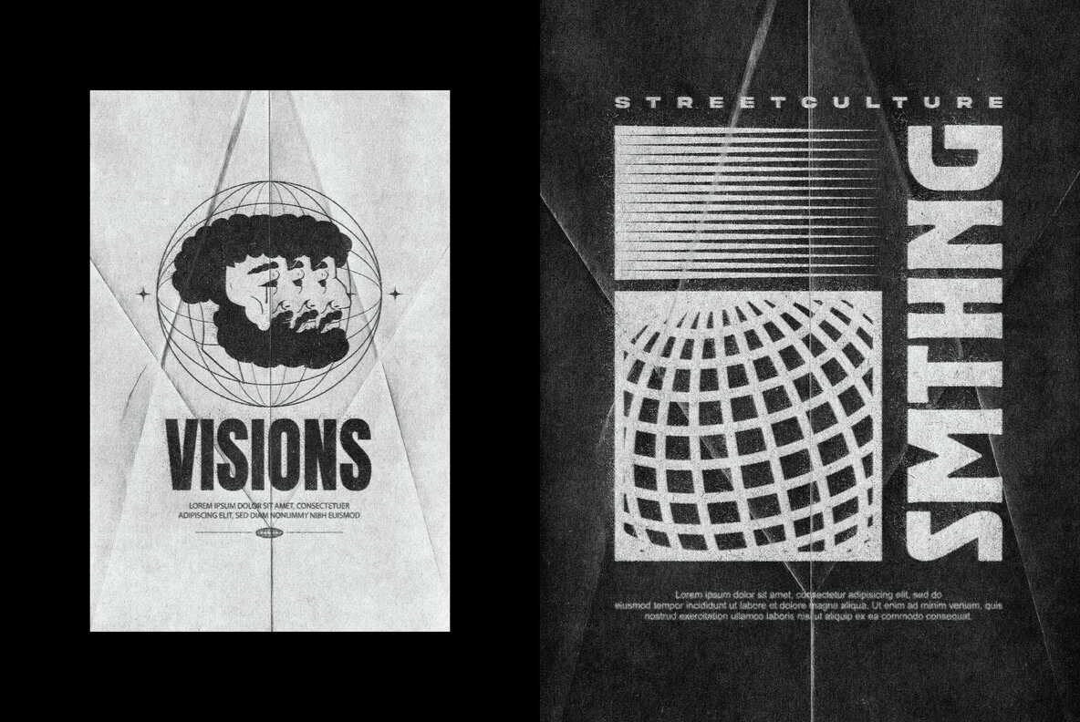 Worn Print Text and Logo Effect 3