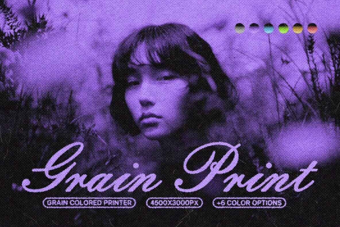 Grain Colored Printer Photo Effect 1