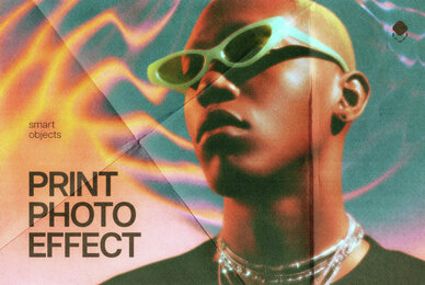 Halftone Print Photo Effect