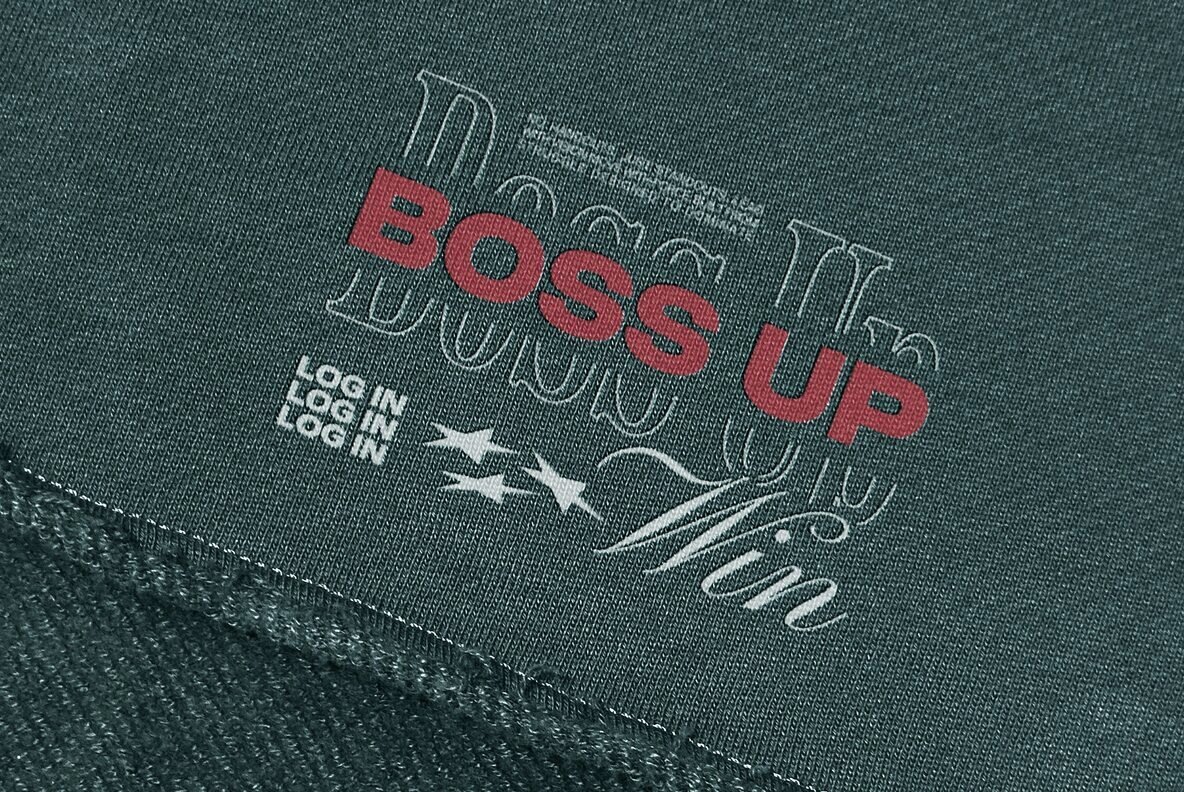 Fabric Print Logo Mockup 2