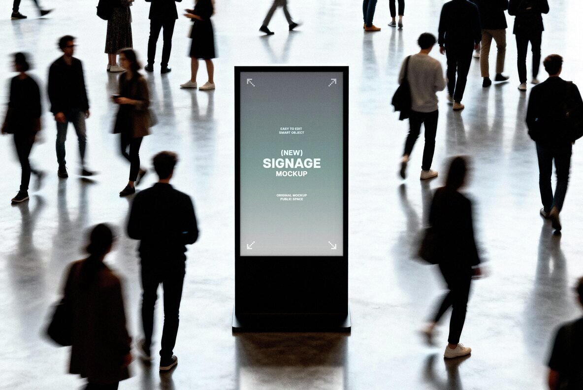 Vertical Digital Signage Mockup 1