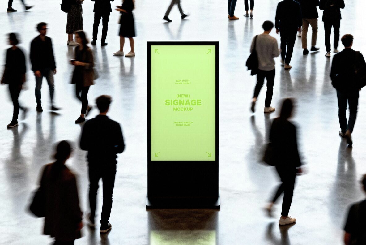 Vertical Digital Signage Mockup 2