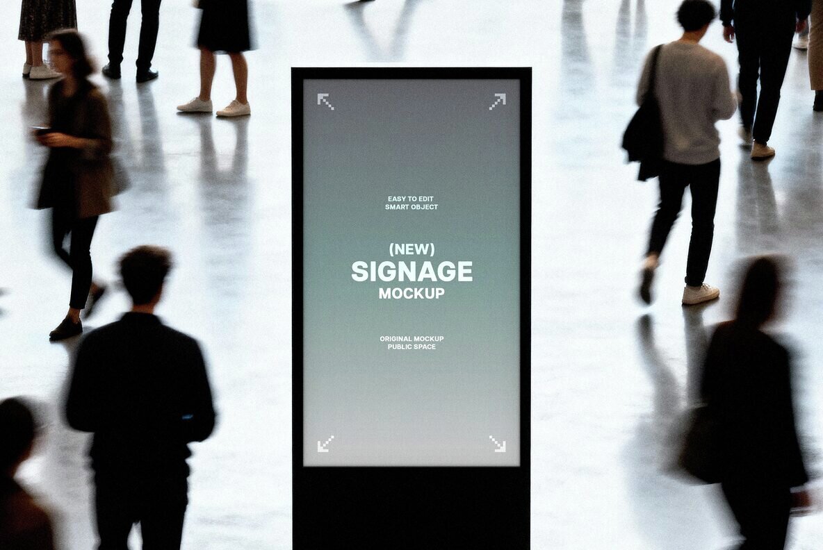 Vertical Digital Signage Mockup 3