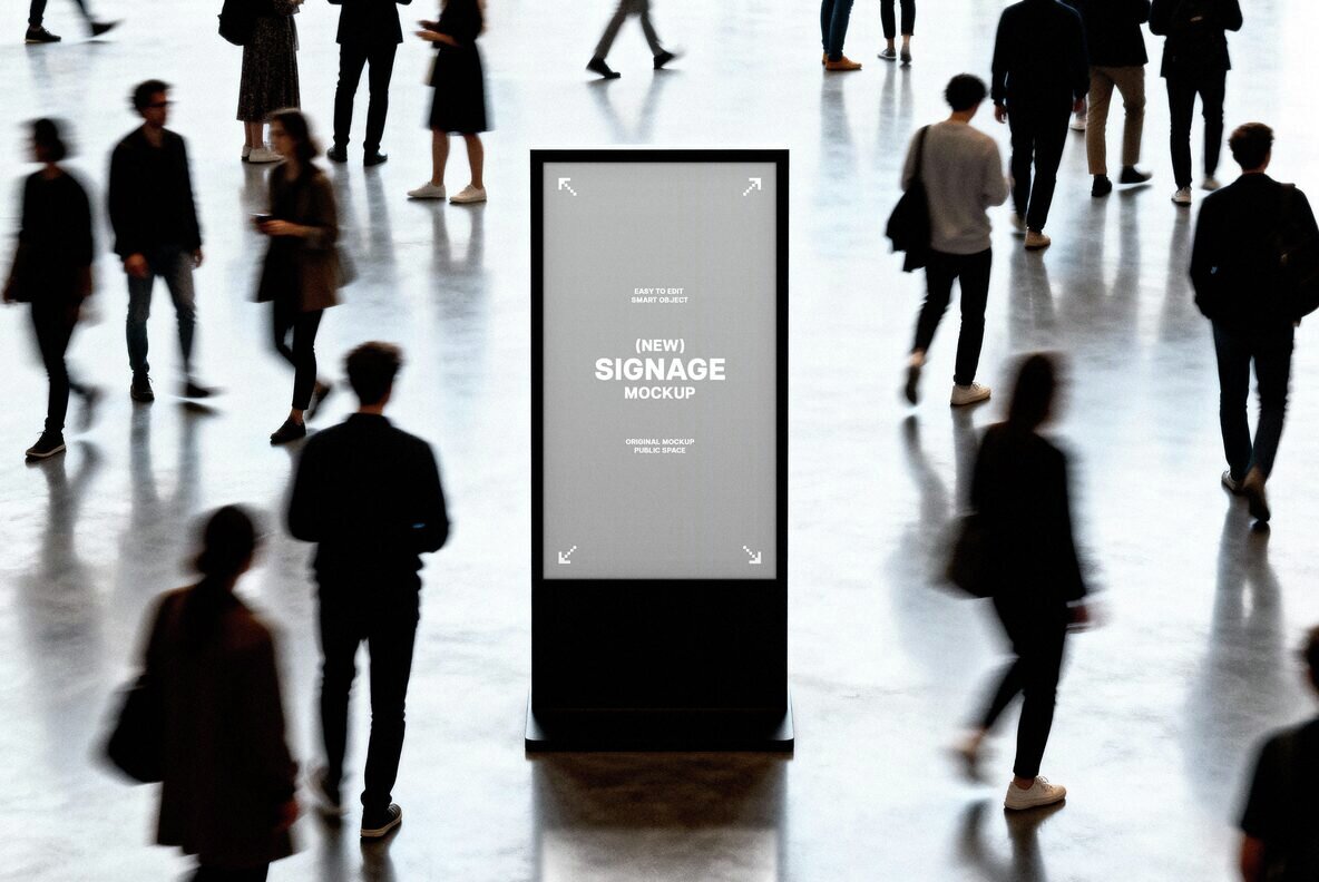 Vertical Digital Signage Mockup 4