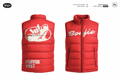 Puffer Vest Mockup