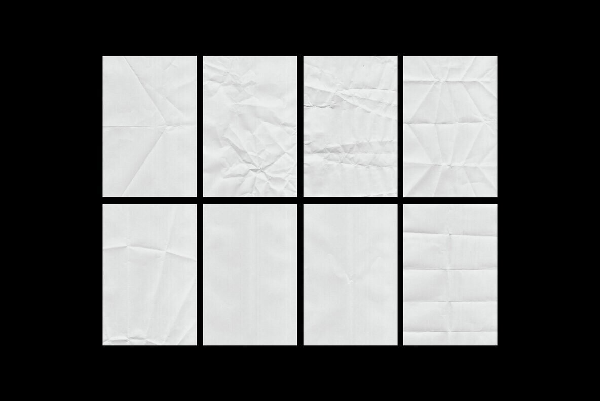 Wrinkled and Folded Papers Collection 3