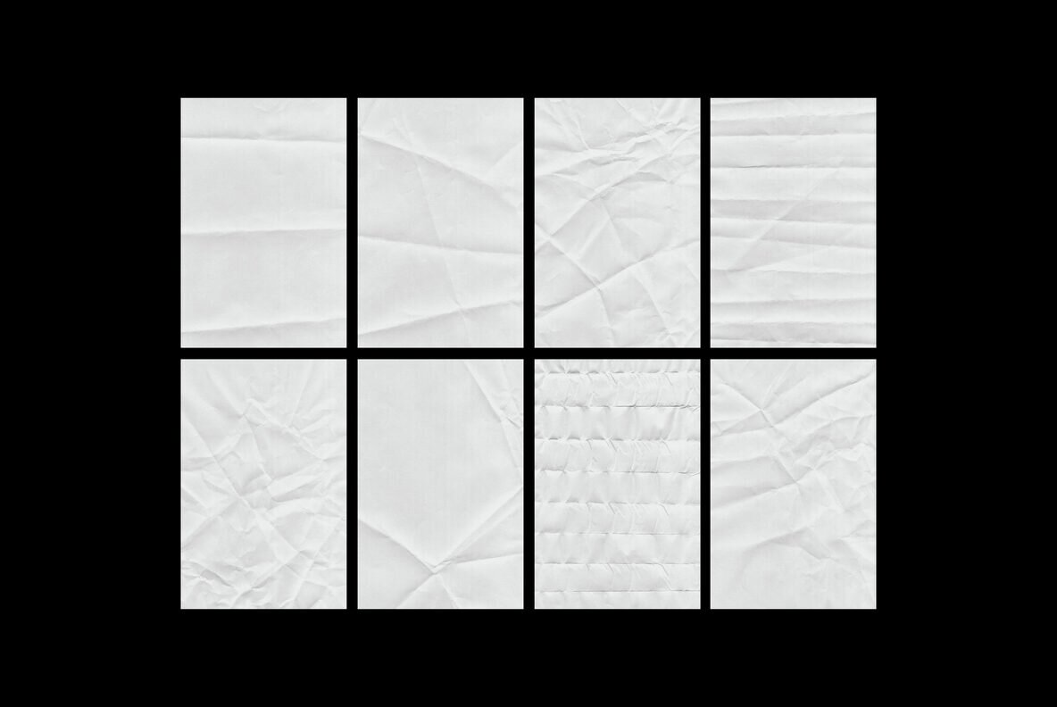 Wrinkled and Folded Papers Collection 7