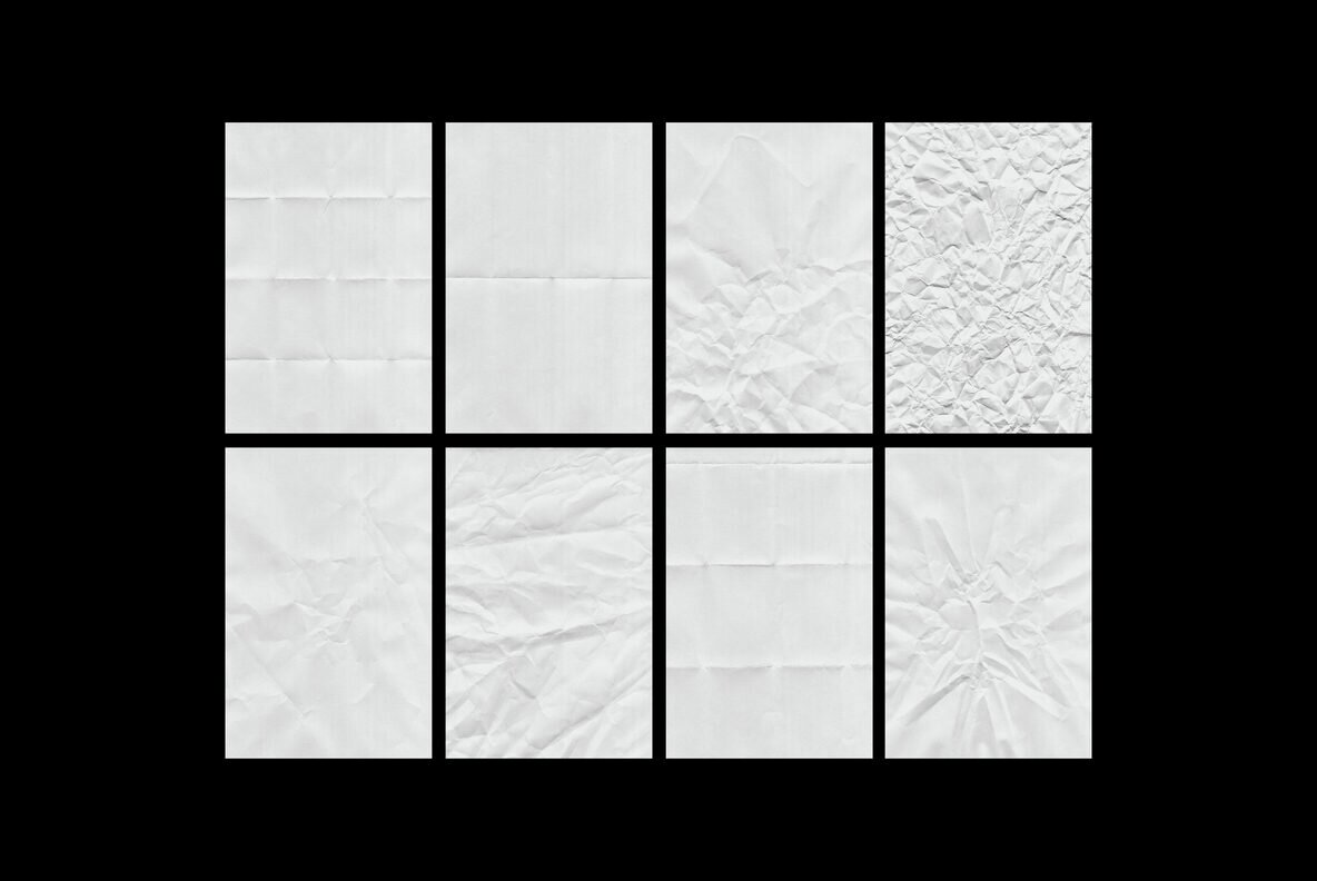 Wrinkled and Folded Papers Collection 9