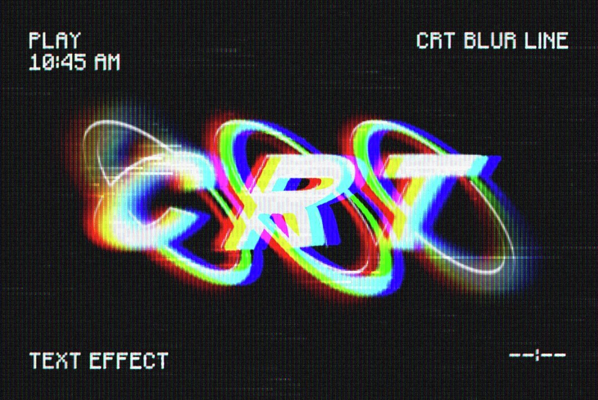 Neon CRT Blurry Text Effect 1