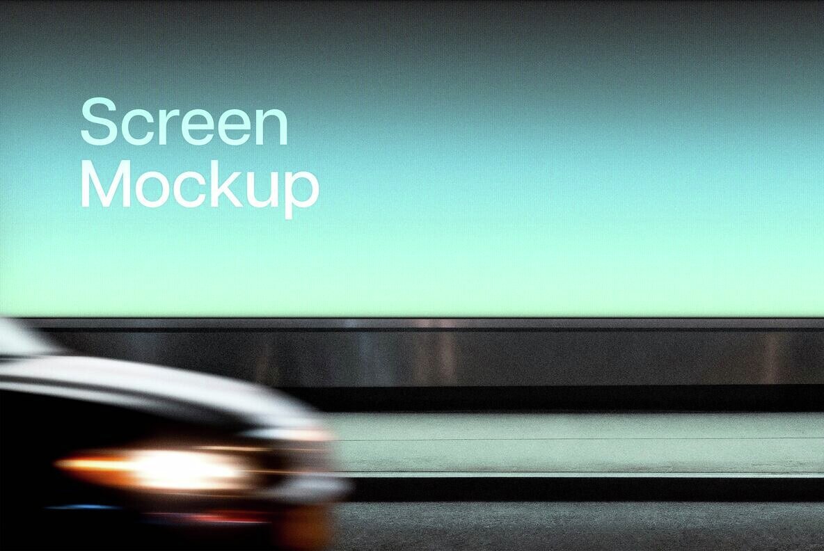 Outdoor Wide Screen Mockup 3