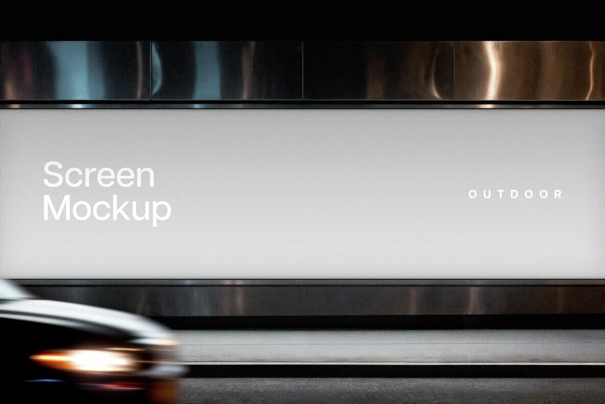 Outdoor Wide Screen Mockup 4