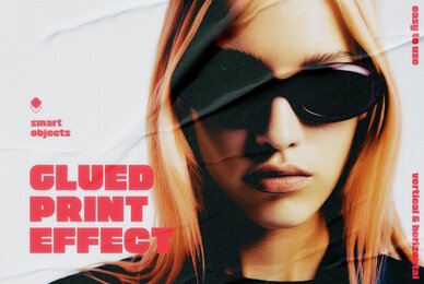 Glued Print Photo Effect
