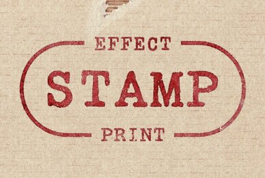 Stamp Print Text and Logo Effect