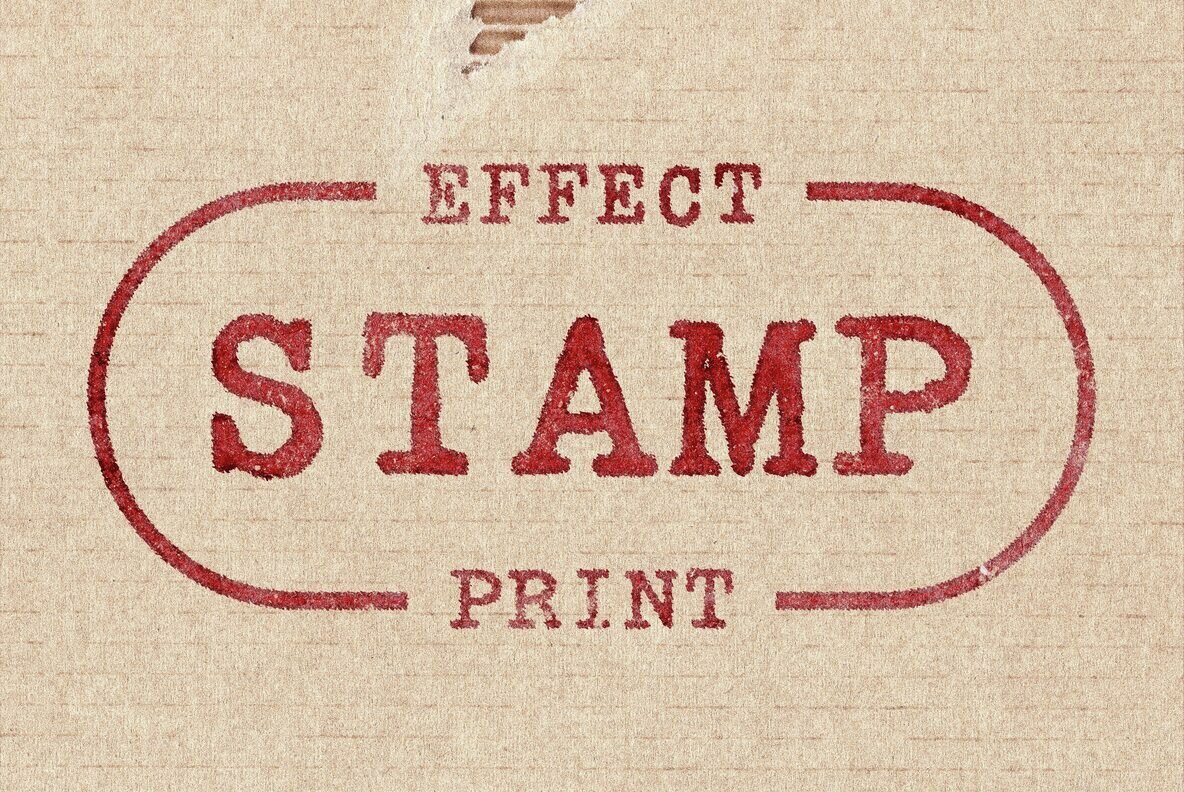 Stamp Print Text and Logo Effect 1
