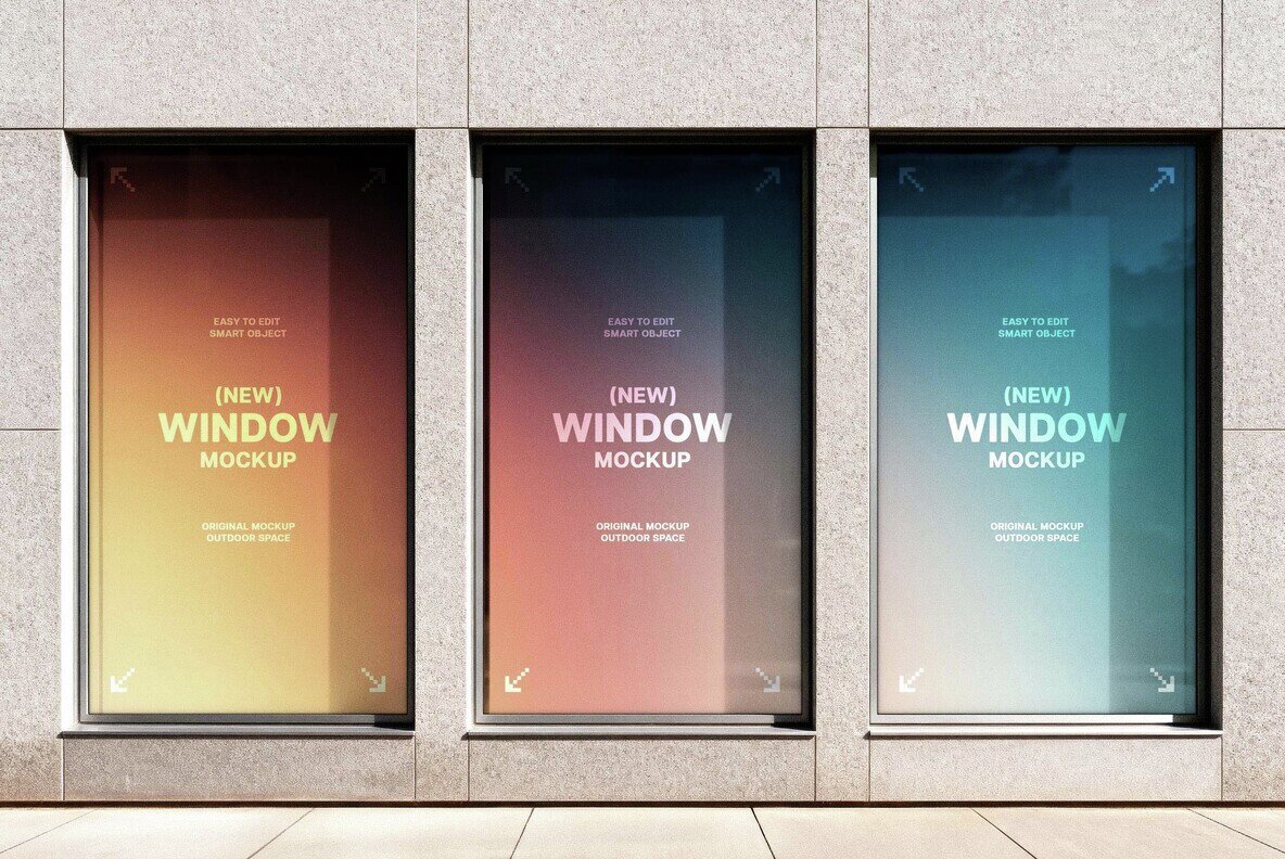 Vertical Storefront Windows Mockup 1
