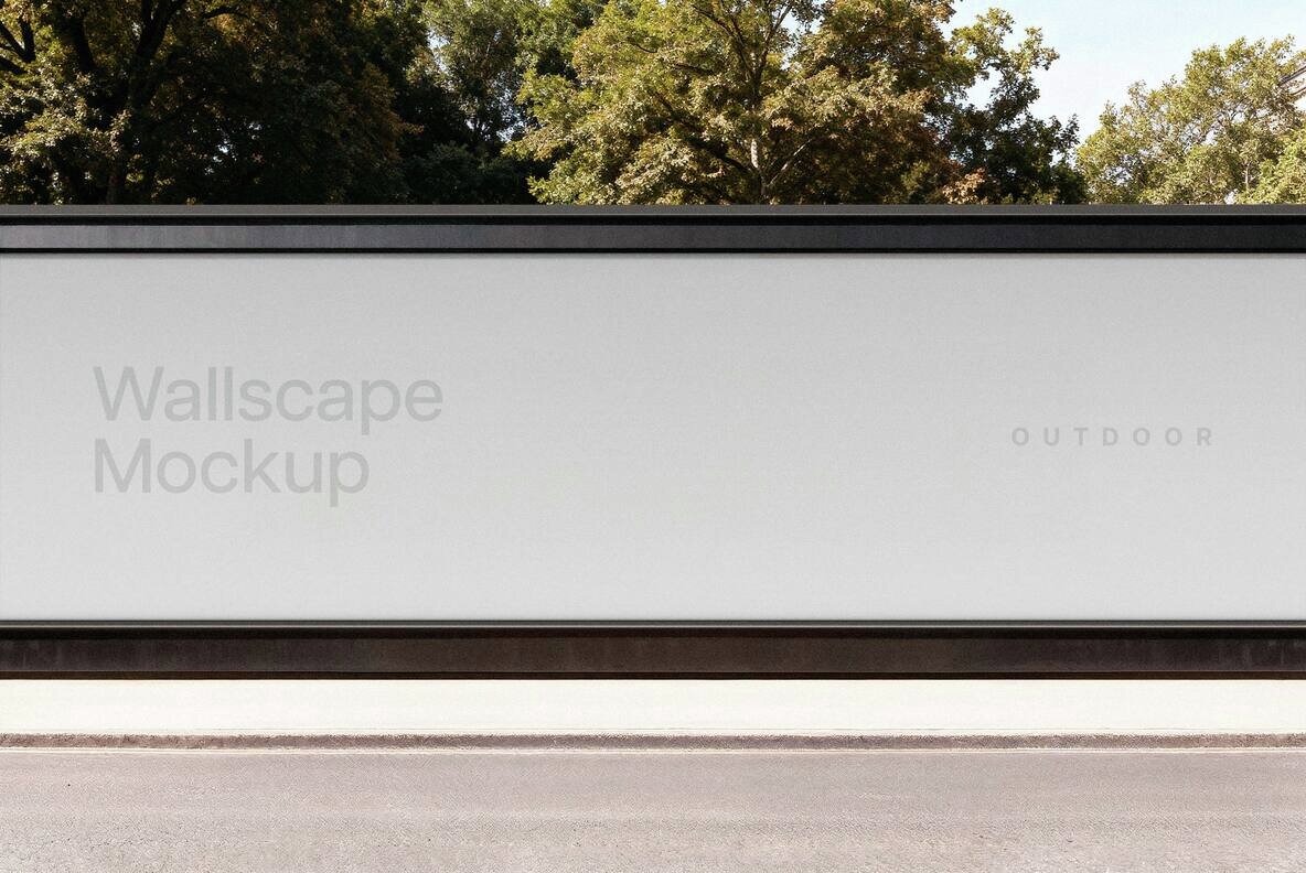 Wallscape Outdoor Wallscape Mockup Mockups - YouWorkForThem