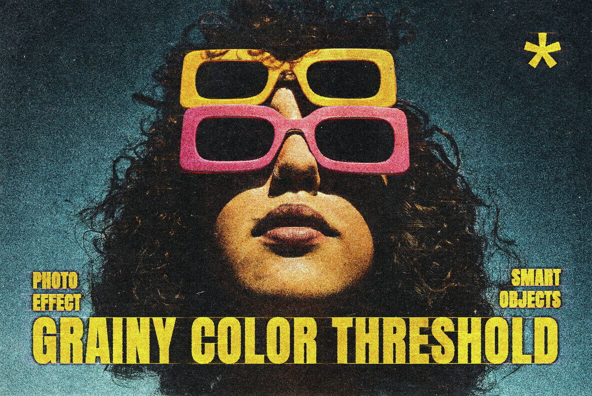 Grainy Colored Threshold Photo Effect 1