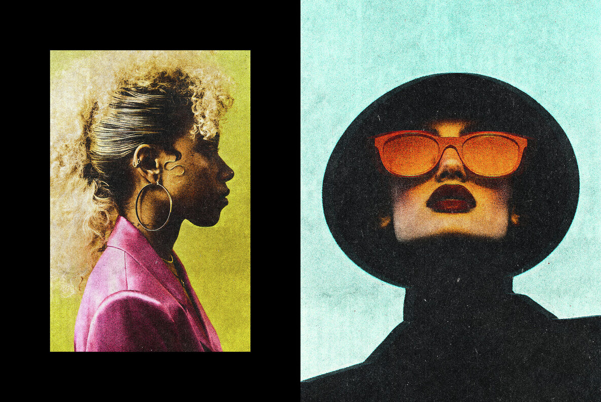 Grainy Colored Threshold Photo Effect 4