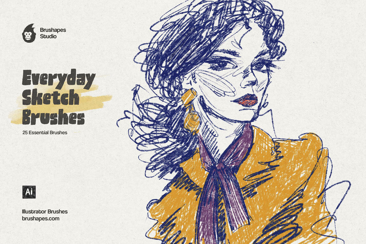 Everyday Sketch Illustrator Brushes 8