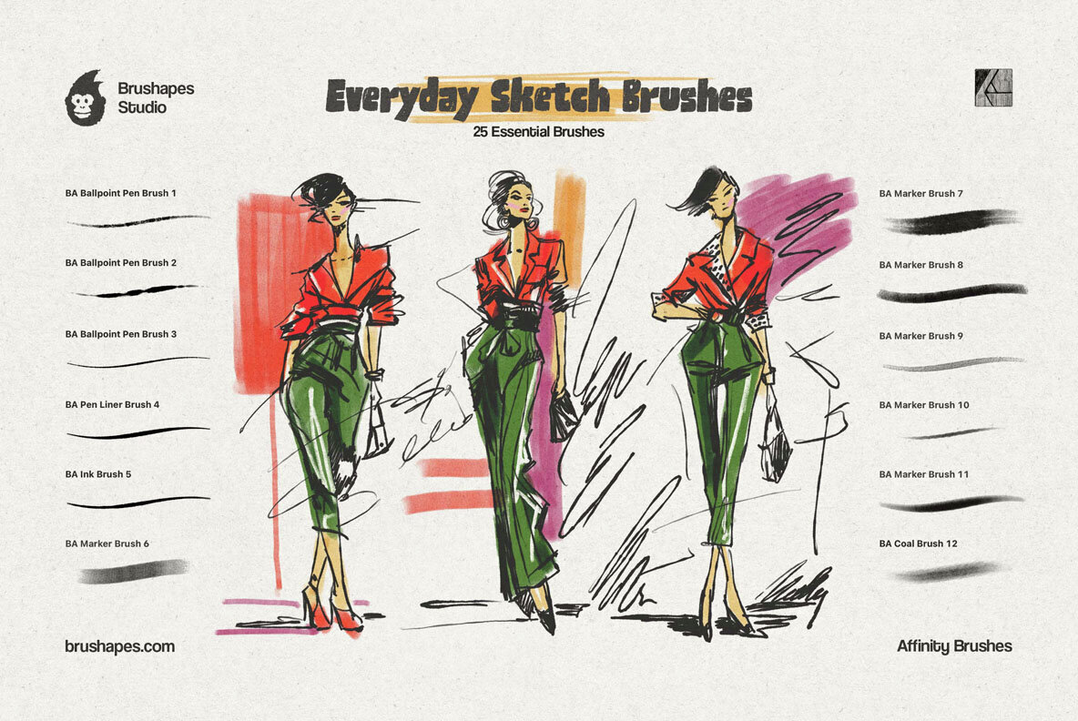 Everyday Sketch Affinity Brushes 1