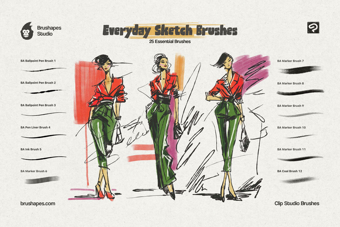 Everyday Sketch Clip Studio Brushes 1