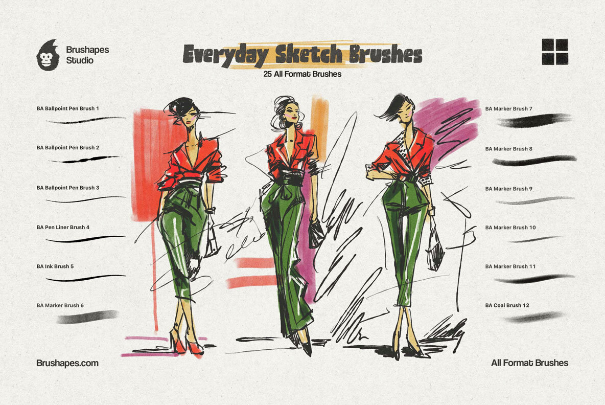Everyday Sketch Multi App Brushes 1