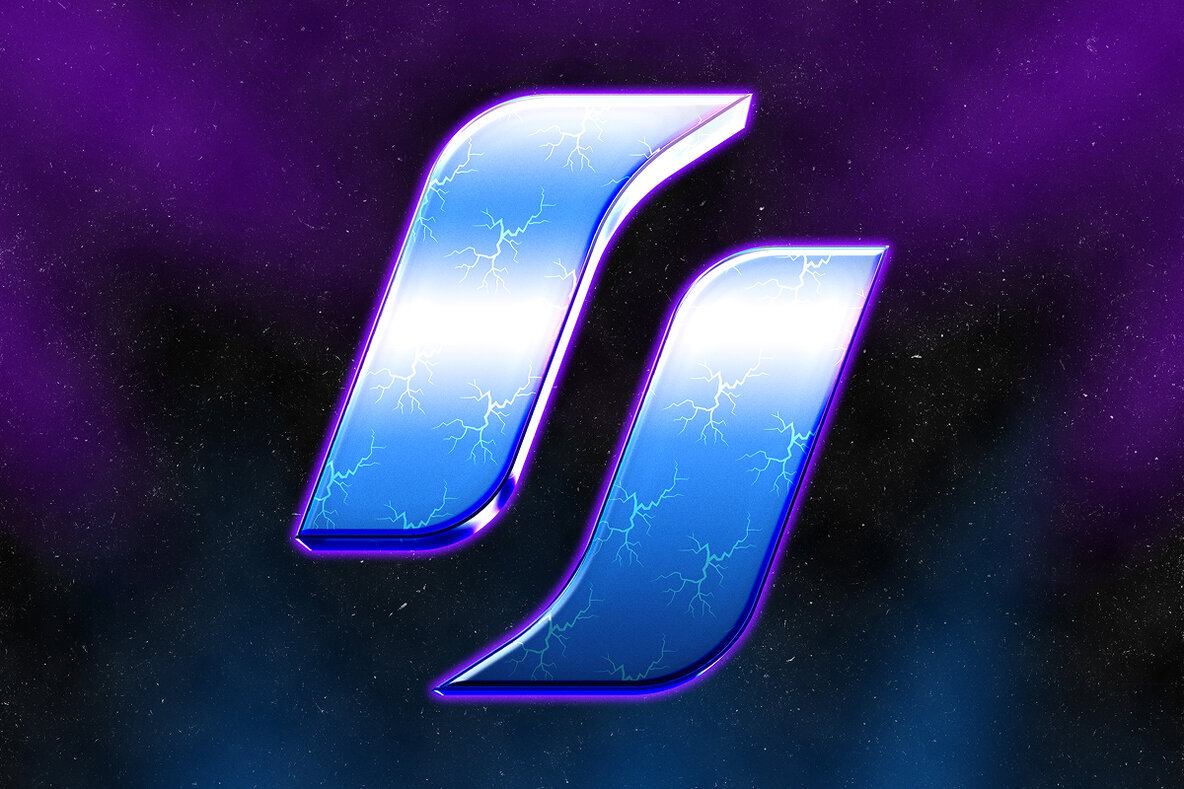 Retro Arcade Text Effect   80s Neon Chrome PSD Template 3