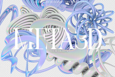 Meta   3D Iridescent Objects