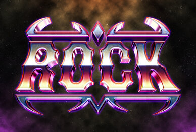 Metal Rock Text Effect   Chrome Fantasy PSD Template