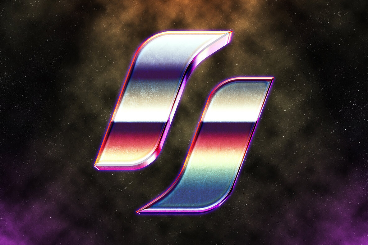 Metal Rock Text Effect   Chrome Fantasy PSD Template 2