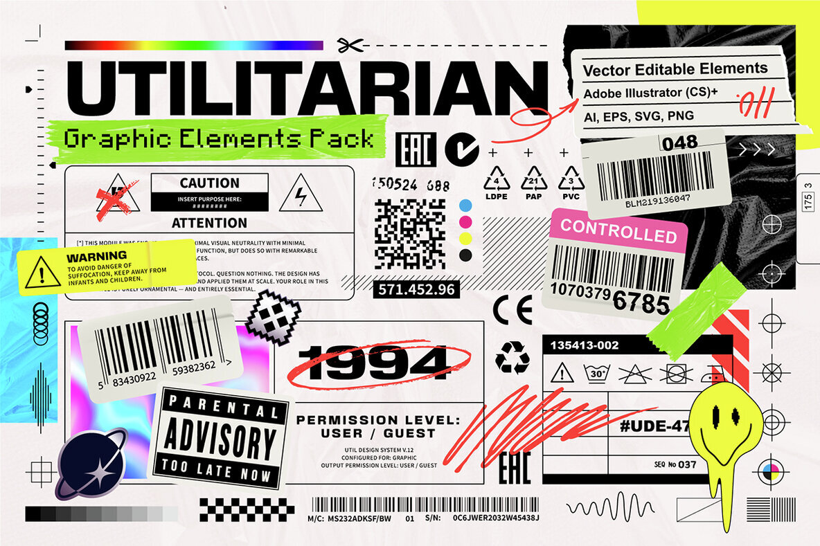 Utilitarian Graphic Elements Pack 1