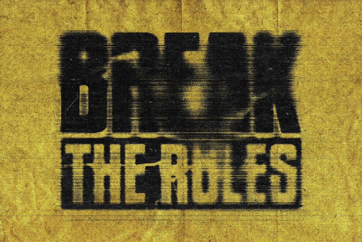 Noise Lines Text Effect 4