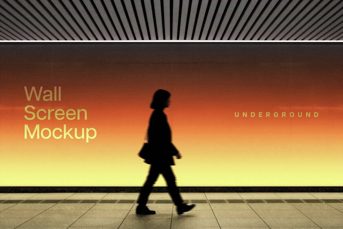 Underground Wall Screen Mockup 1