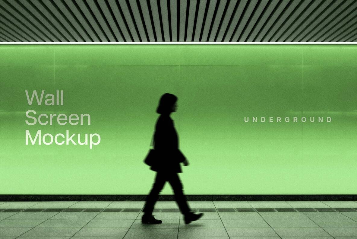 Underground Wall Screen Mockup 2