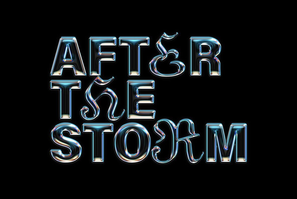 Gothic Glass Chrome Text Effect 2