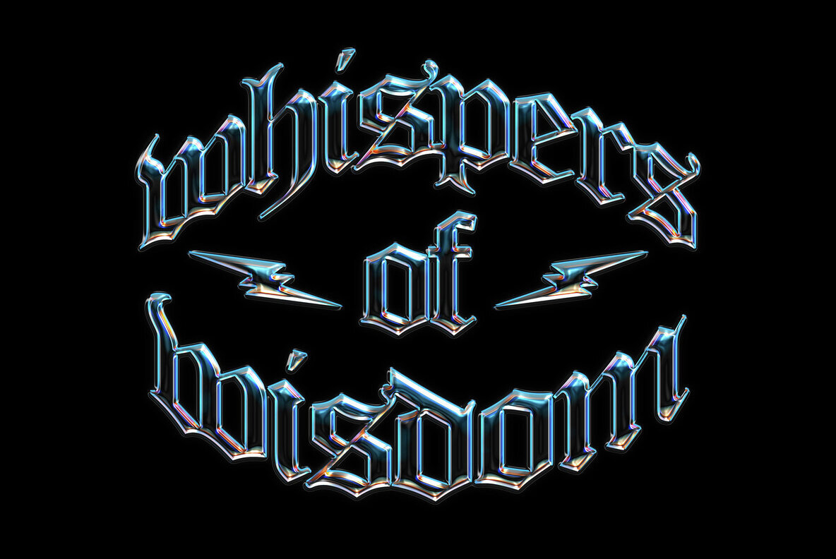 Gothic Glass Chrome Text Effect 3