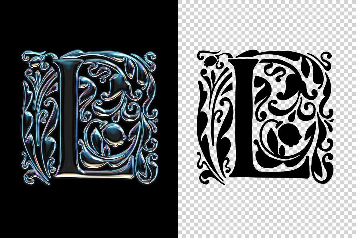 Gothic Glass Chrome Text Effect 4