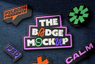 Pin Badge Mockup