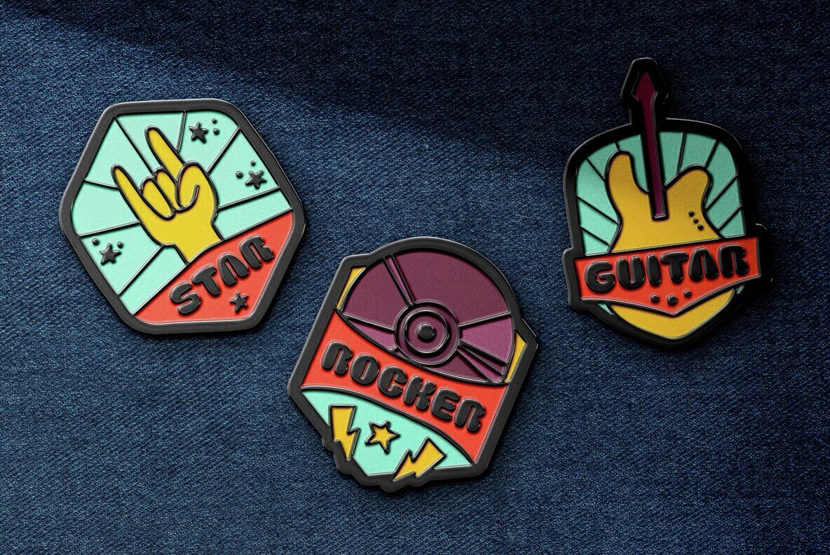 Pin Badge Mockup 3