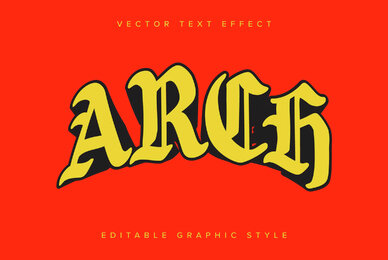 Bold Arch Warp Text Effect Mockup