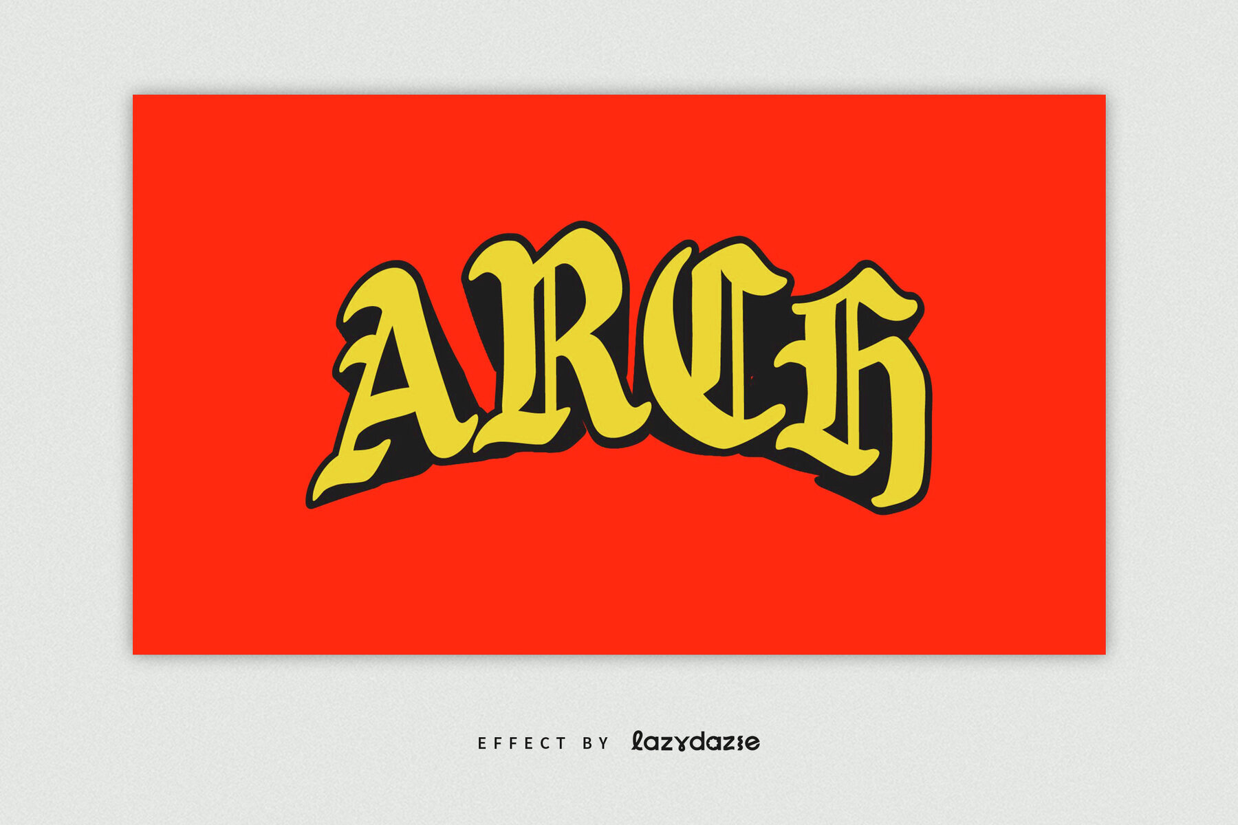 Bold Arch Warp Text Effect Mockup 2