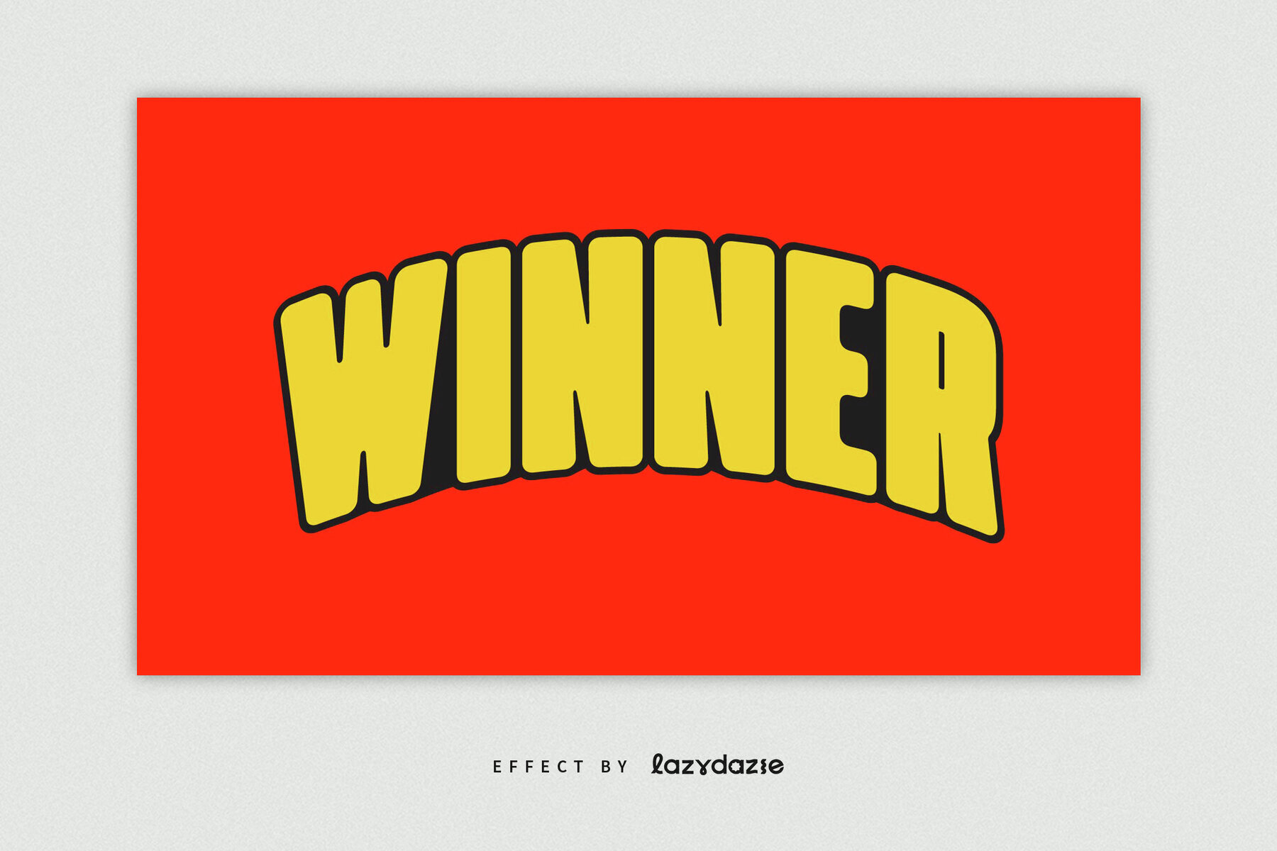 Bold Arch Warp Text Effect Mockup 3