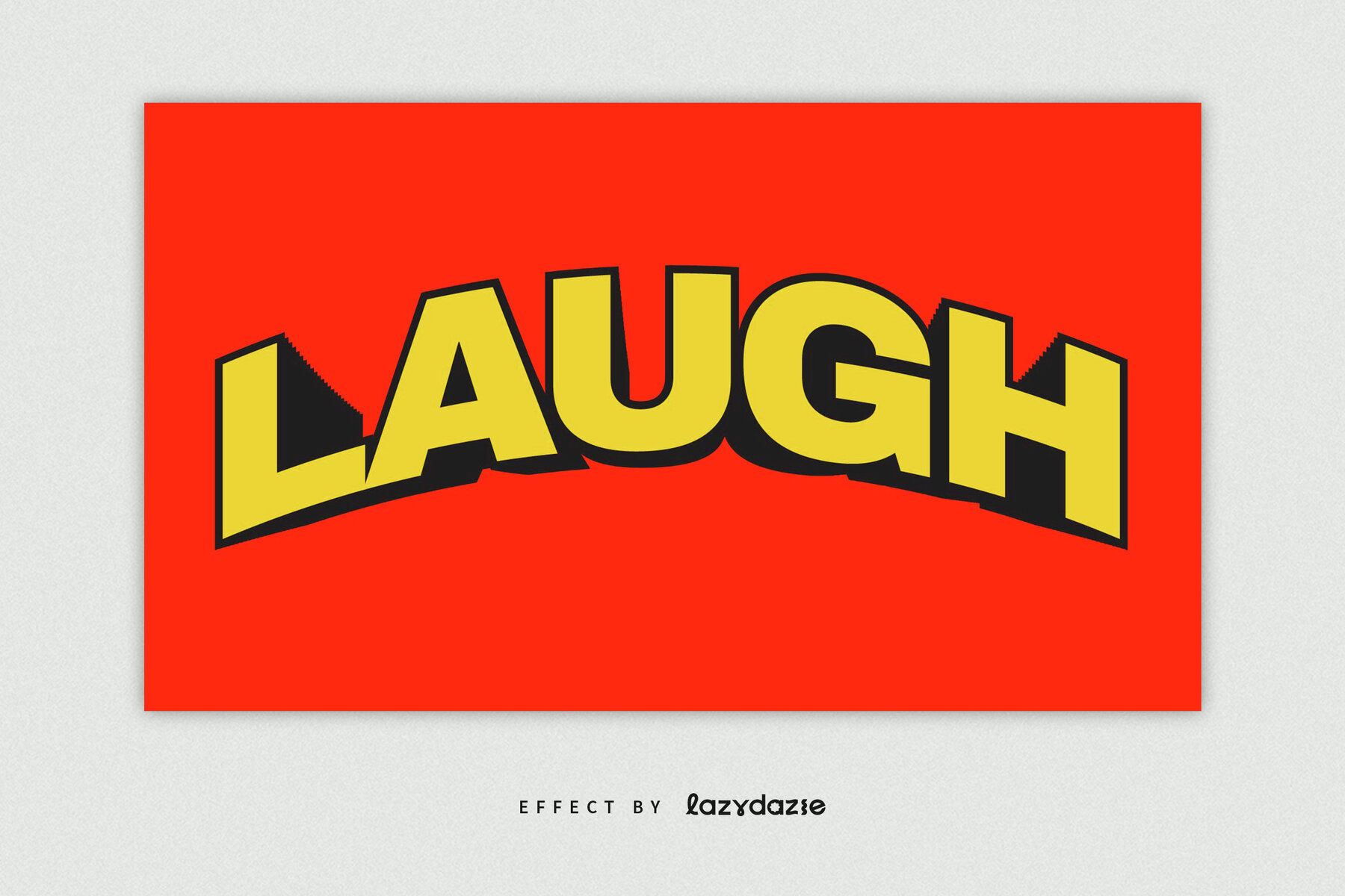 Bold Arch Warp Text Effect Mockup 5