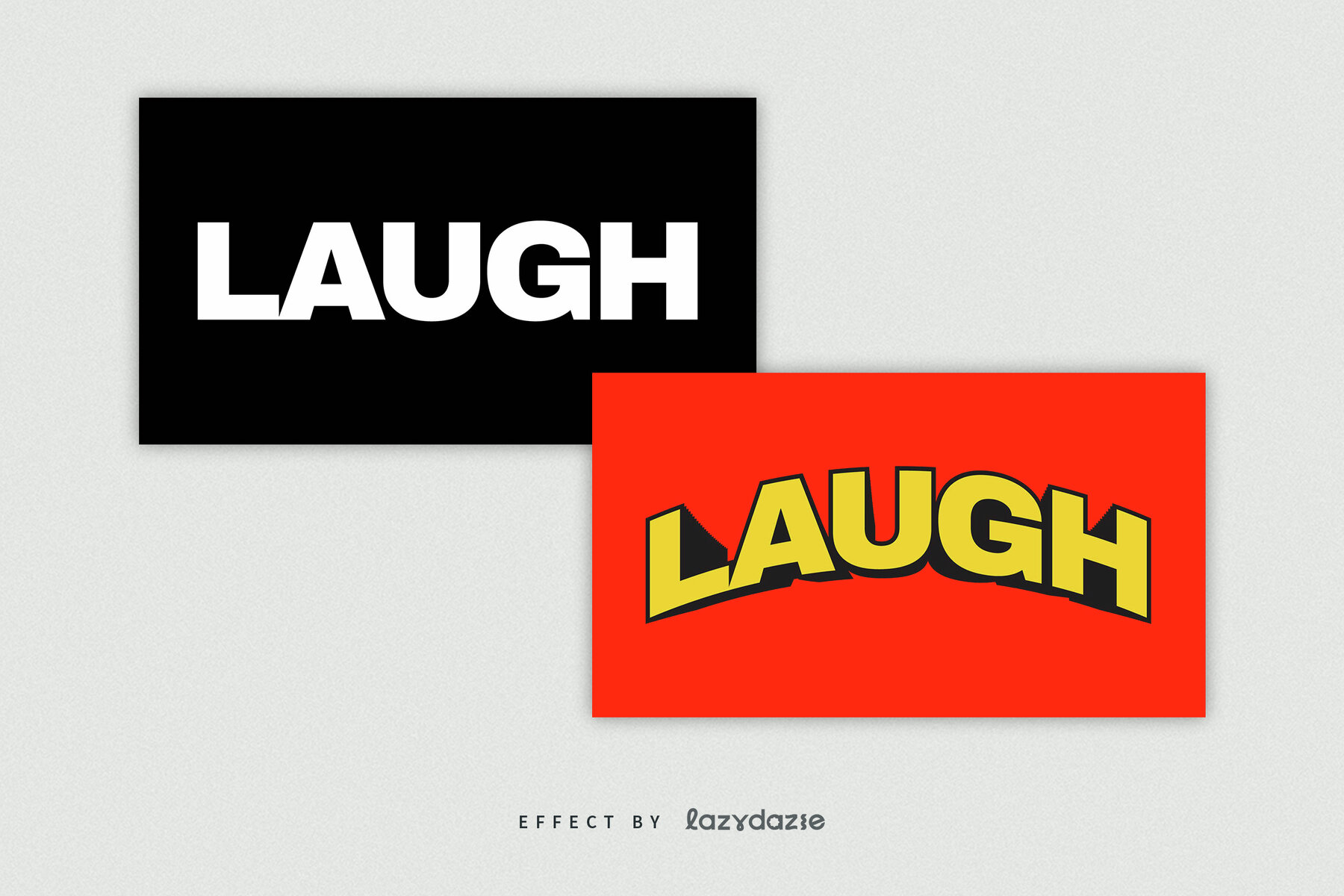 Bold Arch Warp Text Effect Mockup 7