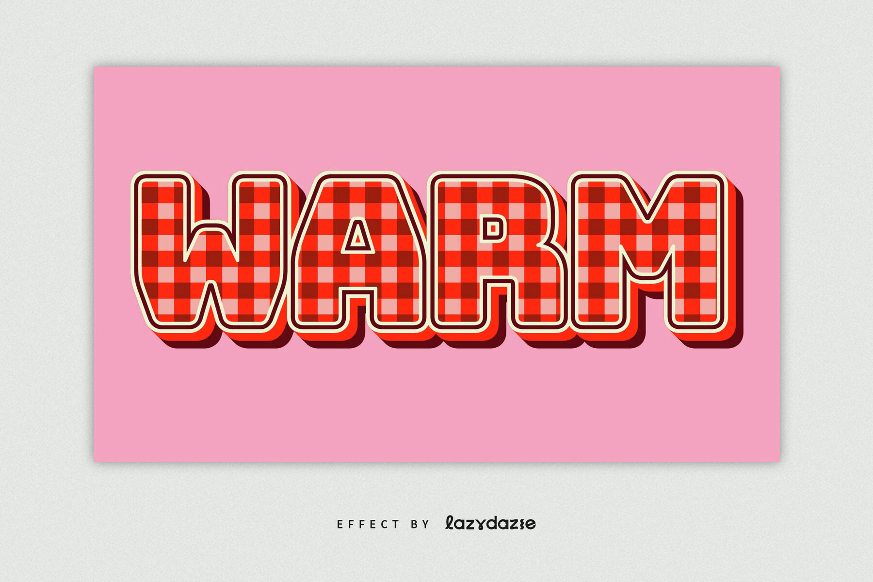 Gingham Text Effect Mockup 4