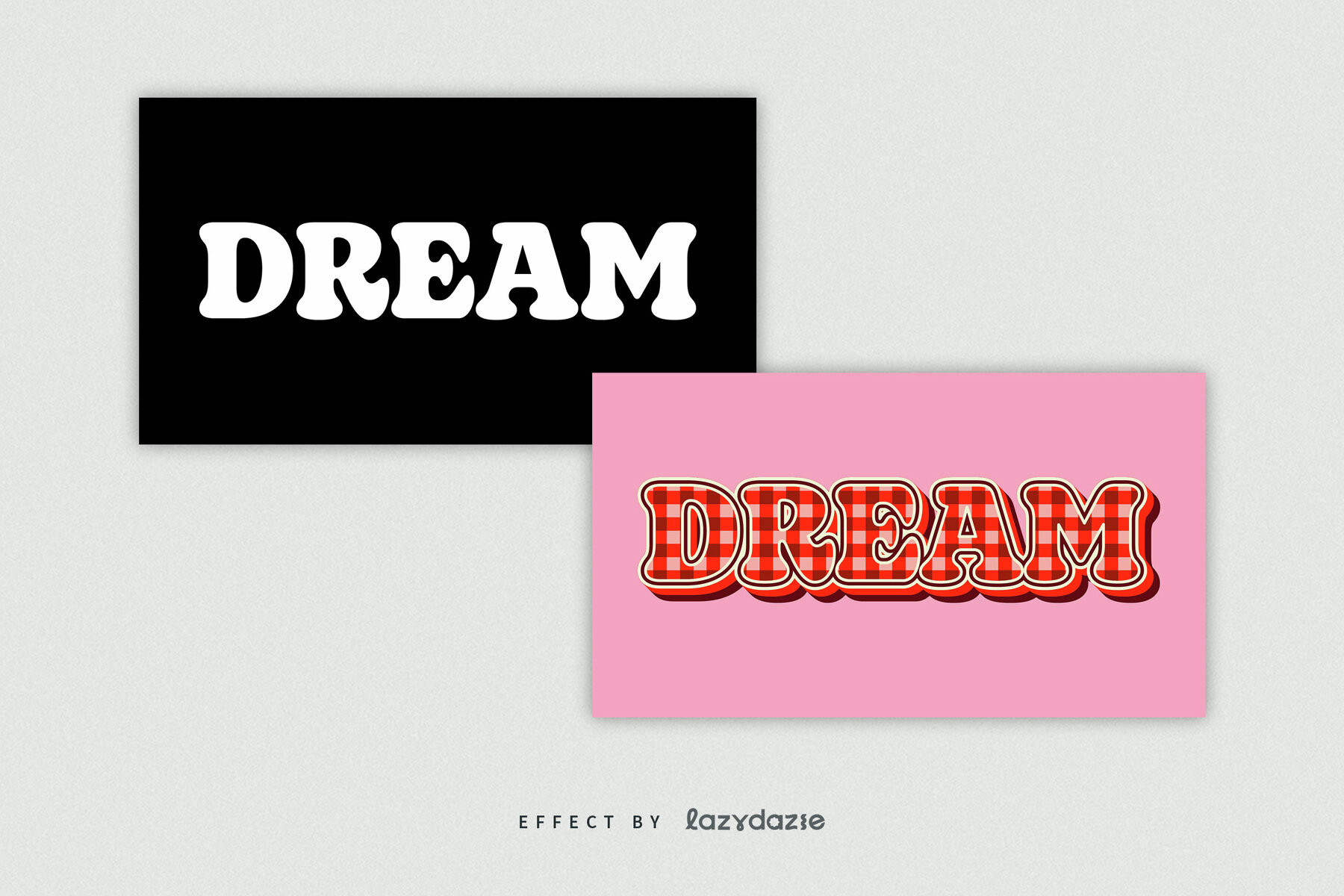 Gingham Text Effect Mockup 7